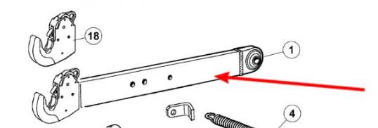 БОКОВОЙ РЫЧАГ CLAAS ARION 950*100*35 ММ, КАТ. 3*3